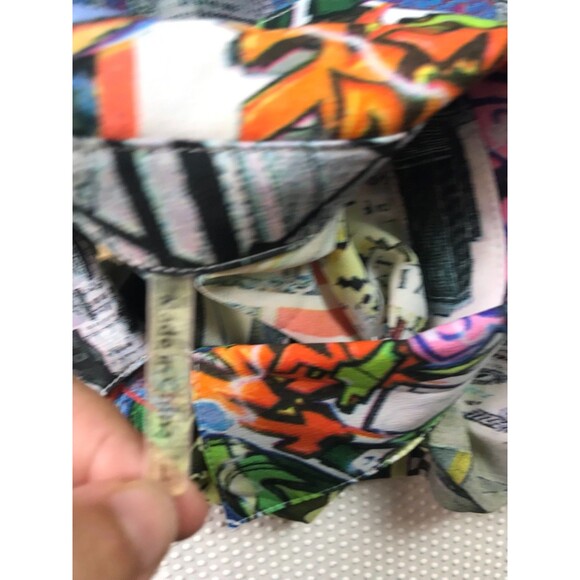 Aratta Silent Journey NYC Taxi Freedom GRAFFITI ART Anthropologie Button Up Top - Picture 13 of 16